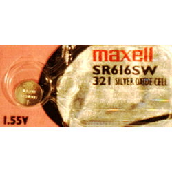 1.55v Silver Oxide Battery (Maxell SR616SW, 321)
