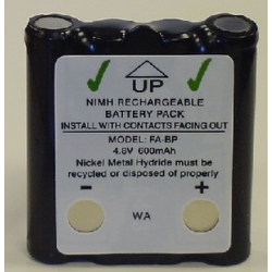 4.8V 600mAh NiMH Replacement Two-Way Radio Battery, COM-FABP