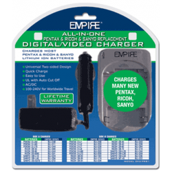 All-in-One Compact Charger for Pentax / Ricoh / Sanyo Batteries, DVU-PRS1