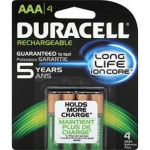 Duracell PreCharged Rechargeable 800mAh AAA NiMH Batteries, DX2400B4N