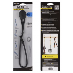 Nite Ize Gear Tie 24 inch Dockable Reusable Twist Tie, Black, GLK24-01-R3