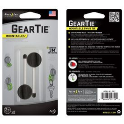Nite Ize Gear Tie 2 inch Mountables Hanging Twist Tie, White/Black, GTU2-M1-2R7