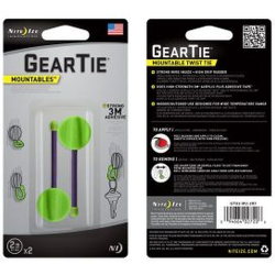 Nite Ize Gear Tie 2 inch Mountables Hanging Twist Tie, Purple/Green, GTU2-M2-2R7