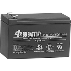 BB Battery, HR9-12T2, 12V 8Ah Sealed Lead Acid Battery