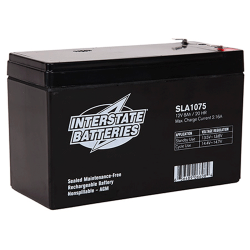 interstate Battery, SLA1075, 12v 8Ah Sealed Lead Acid Battery, T1