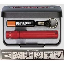 Maglite LED Solitaire Gift Box, J3A032, Red