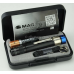 Maglite Spectrum Series Solitaire LED Keychain Flashlight, J3ASX2, Black Body Blue LED