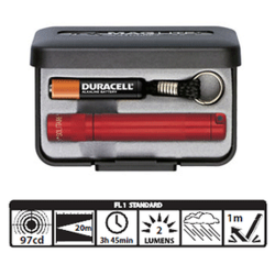Maglite Incandescent Solitaire Gift Box, K3A032, Red