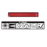 Maglite Incandescent Solitaire Flashlight, K3A036, Red