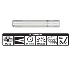 Maglite Incandescent Solitaire Flashlight, K3A106, Silver