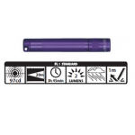 Maglite Incandescent Solitaire Flashlight, K3A986, *Purple