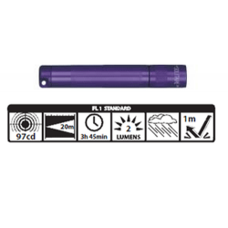 Maglite Incandescent Solitaire Flashlight, K3A986, *Purple