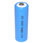LiFePO4 3.2V 400 mah 4/5 AA Rechargeable 14430 Battery, LFP-14430-400A