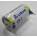 3V lithium CR2 with PCB pins (3 pin - 1 neg, 2 pos 10mm), LITH-22-2P-1N-STOP-PINS