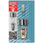 Maglite 3 Cell C&D Xenon Replacement Lamp LMXA301, 107-000-427, 1/Card