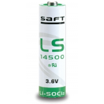 Saft 3.6V 2500mAh Lithium AA Battery, LS14500