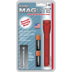 Maglite 2AA MiniMag Flashlight, M2A036, Red