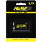 MAHA PowerEx Precharged 8.4V 300mAh NiMH 9V Form Rechargeable Battery, MHR84VP
