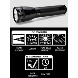 Maglite ML25LT 2C LED Flashlight, ML25LT-S2016, Black