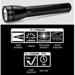 Maglite ML25LT 3C LED Flashlight, ML25LT-S3016, Black
