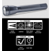 Maglite ML25LT 3C LED Flashlight, ML25LT-S3096, Gray