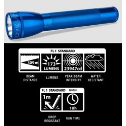 Maglite ML25LT 3C LED Flashlight, ML25LT-S3116, Blue