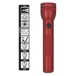 Maglite ML300L 2D LED Flashlight, ML300L-S2035, Red