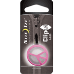 Nite Ize ClipLit Designs, Pink Peace Sign LED NCLS02-03-12PE