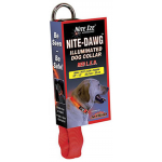 Nite Ize Nite Dawg LED Dog Collar, Small, Red Webbing, NND-03-10S