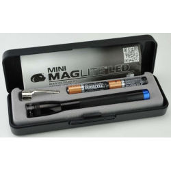 Maglite Spectrum Series 2AAA MiniMag LED Flashlight, P32SX2, Black Body Blue LED