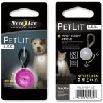 Nite Ize PetLit Collar LED, Pink Jewel Design White LED