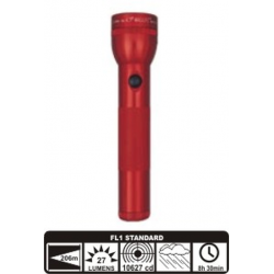 Maglite 2D Incandescent Flashlight S2D036, Red