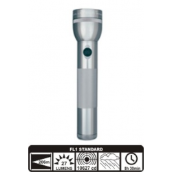 Maglite 2D Incandescent Flashlight S2D096, Gray