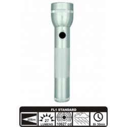 Maglite 2D Incandescent Flashlight S2D106, Silver