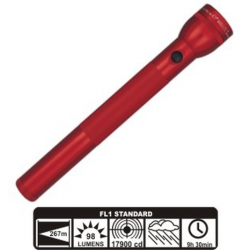 Maglite 4D Incandescent Flashlight, S4D036, Red