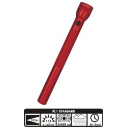 Maglite 5D Incandescent Flashlight, S5D036, Red