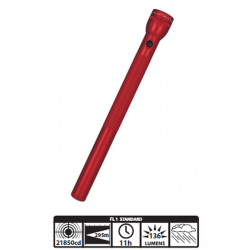 Maglite 6D Incandescent Flashlight, S6D036, Red