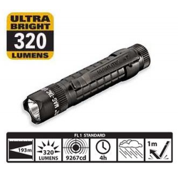 Maglite MAG-TAC LED Flashlight, SG2LRA6, Black, Crowned Bezel