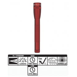 Maglite 2AA MiniMag LED Flashlight, SP2203H, Red