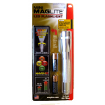 Maglite 2AA MiniMag LED Flashlight, SP2210H, Silver