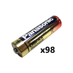 Panasonic AA Industrial Alkaline 1.5V Battery, Bulk, 98/Box, PAN-AA-98