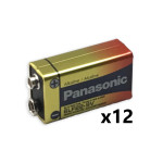 Panasonic 9V Industrial Alkaline Battery, 12/Box, PAN-9V-12