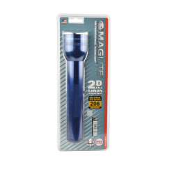 Maglite 2D Incandescent Flashlight S2DFD6, Midnight Blue