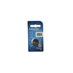 Renata CR2016, 3v Lithium Coin Cell Battery, 1/card, CR2016SC